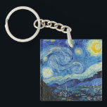 Vincent Van Gogh Starry Night Vintage Fine Art Keychain<br><div class="desc">Vincent Van Gogh Starry Night Vintage Fine Art Keychain</div>