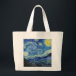 Vincent Van Gogh Starry Night Vintage Fine Art Large Tote Bag<br><div class="desc">Vincent Van Gogh Starry Night Vintage Fine Art Tote Bag</div>