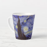 Vincent Van Gogh Starry Night Vintage Fine Art Latte Mug<br><div class="desc">Vincent van Gogh Starry Night Fine Art Painting Starry Night is a painting by Dutch post-impressionist artist Vincent van Gogh. The blue night sky is filled with swirling clouds, stars, and a bright crescent moon. The Starry Night is the only nocturne in the series of views from his bedroom window....</div>
