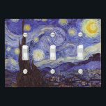Vincent Van Gogh Starry Night Vintage Fine Art Light Switch Cover<br><div class="desc">Vincent van Gogh Starry Night Fine Art Painting Starry Night is a painting by Dutch post-impressionist artist Vincent van Gogh. The blue night sky is filled with swirling clouds, stars, and a bright crescent moon. The Starry Night is the only nocturne in the series of views from his bedroom window....</div>