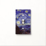 Vincent Van Gogh Starry Night Vintage Fine Art Light Switch Cover<br><div class="desc">Vincent van Gogh Starry Night Fine Art Painting Starry Night is a painting by Dutch post-impressionist artist Vincent van Gogh. The blue night sky is filled with swirling clouds, stars, and a bright crescent moon. The Starry Night is the only nocturne in the series of views from his bedroom window....</div>