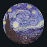 Vincent Van Gogh Starry Night Vintage Fine Art Magnet<br><div class="desc">Vincent van Gogh Starry Night Fine Art Painting Starry Night is a painting by Dutch post-impressionist artist Vincent van Gogh. The blue night sky is filled with swirling clouds, stars, and a bright crescent moon. The Starry Night is the only nocturne in the series of views from his bedroom window....</div>