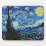 Vincent Van Gogh Starry Night Vintage Fine Art Mouse Pad<br><div class="desc">Vincent Van Gogh Starry Night Vintage Fine Art Mousepad</div>