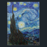 Vincent Van Gogh Starry Night Vintage Fine Art Notebook<br><div class="desc">Vincent Van Gogh Starry Night Vintage Fine Art Notebook</div>