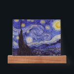 Vincent Van Gogh Starry Night Vintage Fine Art Picture Ledge<br><div class="desc">Vincent van Gogh Starry Night Fine Art Painting Starry Night is a painting by Dutch post-impressionist artist Vincent van Gogh. The blue night sky is filled with swirling clouds, stars, and a bright crescent moon. The Starry Night is the only nocturne in the series of views from his bedroom window....</div>