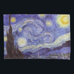 Vincent Van Gogh Starry Night Vintage Fine Art Pillowcase<br><div class="desc">Vincent van Gogh Starry Night Fine Art Painting Starry Night is a painting by Dutch post-impressionist artist Vincent van Gogh. The blue night sky is filled with swirling clouds, stars, and a bright crescent moon. The Starry Night is the only nocturne in the series of views from his bedroom window....</div>