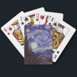 Vincent Van Gogh Starry Night Vintage Fine Art Playing Cards<br><div class="desc">Vincent van Gogh Starry Night Fine Art Painting Starry Night is a painting by Dutch post-impressionist artist Vincent van Gogh. The blue night sky is filled with swirling clouds, stars, and a bright crescent moon. The Starry Night is the only nocturne in the series of views from his bedroom window....</div>