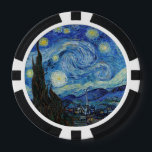 Vincent Van Gogh Starry Night Vintage Fine Art Poker Chips<br><div class="desc">Vincent Van Gogh Starry Night Vintage Fine Art Poker Chip</div>