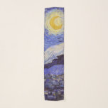 Vincent Van Gogh Starry Night Vintage Fine Art Scarf<br><div class="desc">Vincent van Gogh Starry Night Fine Art Painting Starry Night is a painting by Dutch post-impressionist artist Vincent van Gogh. The blue night sky is filled with swirling clouds, stars, and a bright crescent moon. The Starry Night is the only nocturne in the series of views from his bedroom window....</div>