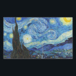 Vincent Van Gogh Starry Night Vintage Fine Art Sticker<br><div class="desc">Vincent Van Gogh Starry Night Vintage Fine Art Rectangle Sticker</div>