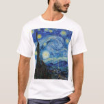 Vincent Van Gogh Starry Night Vintage Fine Art T-Shirt<br><div class="desc">Vincent Van Gogh Starry Night Vintage Fine Art T-shirt</div>
