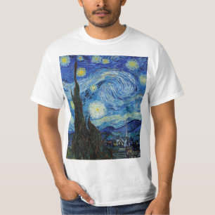Vincent Van Gogh Starry Night Vintage Fine Art T-Shirt
