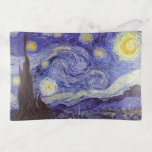 Vincent Van Gogh Starry Night Vintage Fine Art Trinket Trays<br><div class="desc">Vincent van Gogh Starry Night Fine Art Painting Starry Night is a painting by Dutch post-impressionist artist Vincent van Gogh. The blue night sky is filled with swirling clouds, stars, and a bright crescent moon. The Starry Night is the only nocturne in the series of views from his bedroom window....</div>