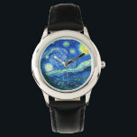 vincent van gogh starry night watch<br><div class="desc">Van Gogh's famous painting, "The Starry Night." Painted during his stay at the Saint Remy asylum in the 1880's, van Gogh depicted the rolling hills and cypress trees he saw from his window. Digitally enhanced by PixDezines. Copyright © 2008-2016 PixDezines.com™ and PixDezines™ on zazzle.com. All rights reserved.</div>