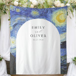 Vincent Van Gogh Starry Night Wedding Backdrop Tapestry<br><div class="desc">Vincent Van Gogh Starry Night Wedding Photo Backdrop</div>