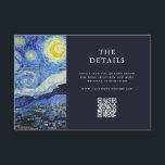 Vincent Van Gogh Starry Night Wedding Enclosure Card<br><div class="desc">Create your own personalized wedding enclosure cards featuring Vincent Van Gogh Starry Night Painting</div>
