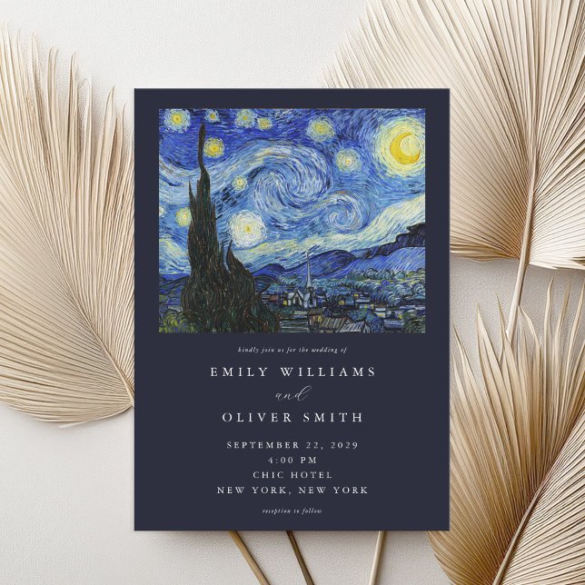 Vincent Van Gogh Starry Night Wedding Invitation (Creator Uploaded)