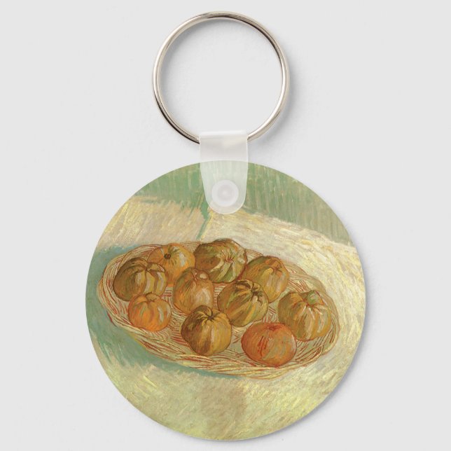 Vincent van Gogh - Still Life Basket of Apples Keychain (Front)