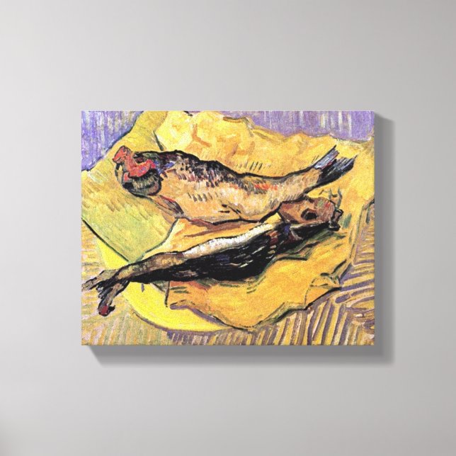 Vincent Van Gogh - Still Life Bloaters Fine Art Canvas Print (Front)