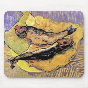Vincent Van Gogh - Still Life Bloaters Fine Art Mouse Pad