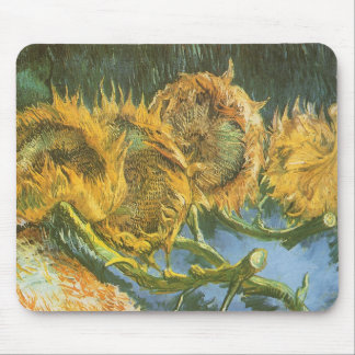 Vincent van Gogh - Still Life: Four Cut Sunflowers Mouse Pad