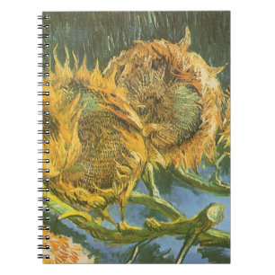 Vincent van Gogh - Still Life: Four Cut Sunflowers Notebook