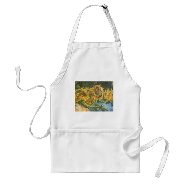 Vincent van Gogh - Still Life: Four Cut Sunflowers Standard Apron (Front)