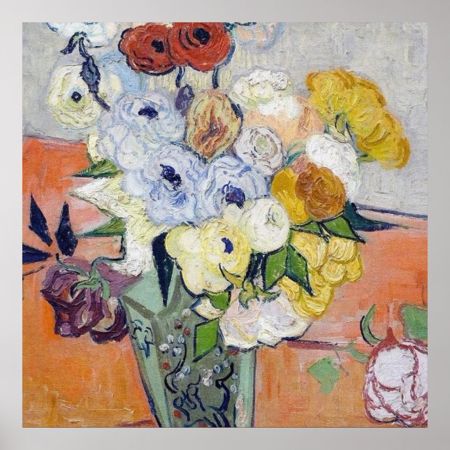 Vincent Van Gogh - Still Life - Japanese Vase Poster (Front)