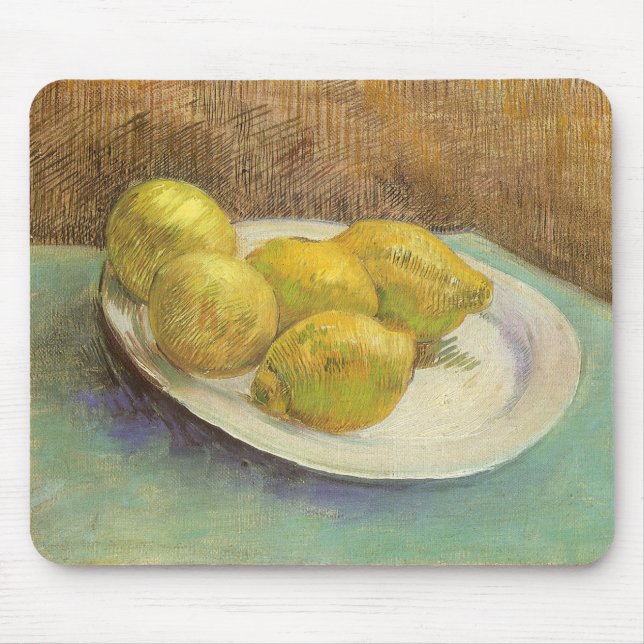 Vincent van Gogh - Still Life Lemons on a Plate Mouse Pad (Front)