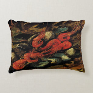 Vincent van Gogh - Still Life Mussels and Shrimp Decorative Pillow