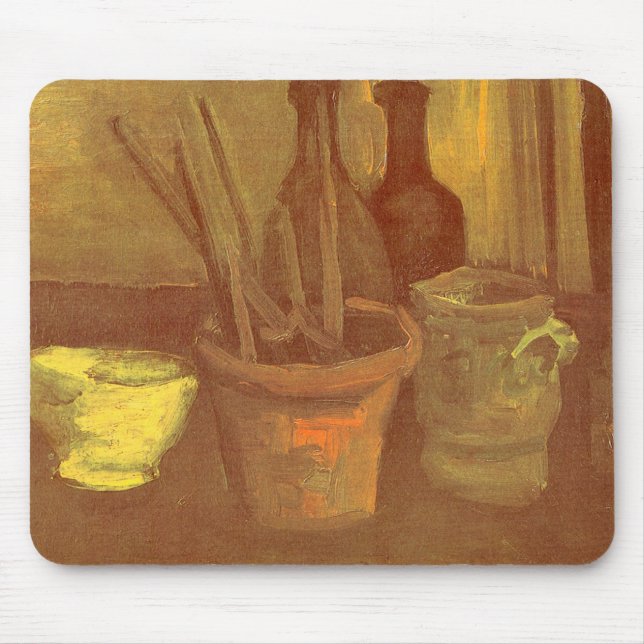 Vincent van Gogh - Still Life Paintbrushes in Pot Mouse Pad (Front)