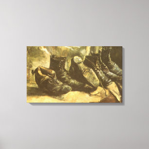 Vincent van Gogh - Still Life Three Pairs of Shoes Canvas Print