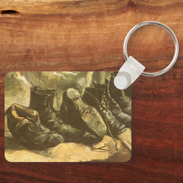 Vincent van Gogh - Still Life Three Pairs of Shoes Keychain (Front)
