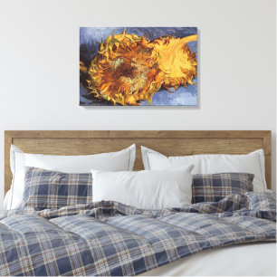 Vincent van Gogh - Still Life: Two Cut Sunflowers Canvas Print