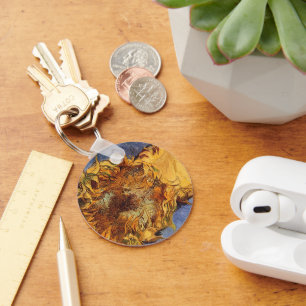 Vincent van Gogh - Still Life: Two Cut Sunflowers Keychain