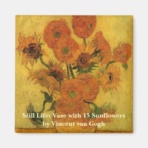 Vincent van Gogh Still Life Vase w 15 Sunflowers Magnet