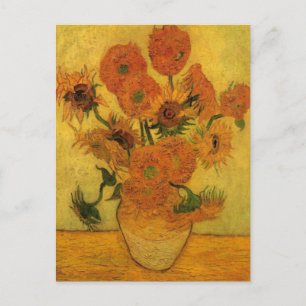 Vincent van Gogh Still Life Vase w 15 Sunflowers Postcard