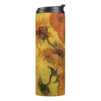 Vincent van Gogh Still Life Vase w 15 Sunflowers Thermal Tumbler