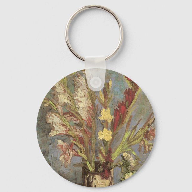 Vincent van Gogh - Still Life Vase with Gladioli Keychain (Front)