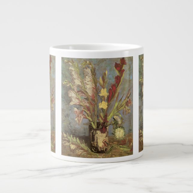 Vincent van Gogh - Still Life Vase with Gladioli Large Coffee Mug (Front)