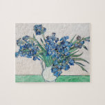 Vincent van Gogh - Still Life: Vase with Irises Jigsaw Puzzle<br><div class="desc">Still Life: Vase with Irises by Vincent van Gogh is a vintage fine art post impressionism still life floral nature painting. A bouquet of lavender bearded iris flowers from a spring garden. The vase is shaped like a pitcher and full of love and romance purple blooms. About the artist: Vincent...</div>