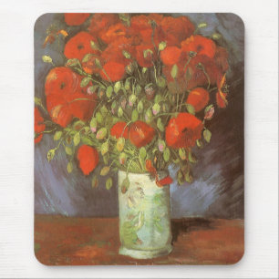 Vincent van Gogh Still Life Vase with Red Poppies Mouse Pad