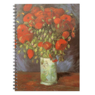 Vincent van Gogh Still Life Vase with Red Poppies Notebook