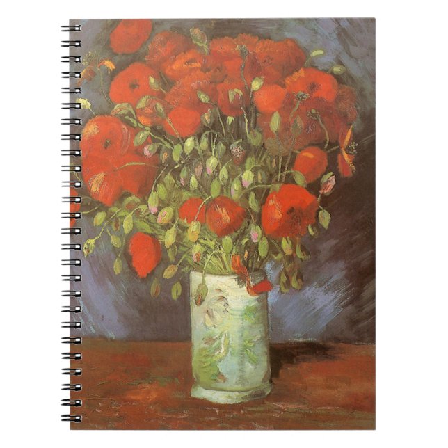 Vincent van Gogh Still Life Vase with Red Poppies Notebook (Front)
