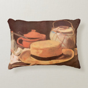 Vincent van Gogh - Still Life w Yellow Straw Hat Accent Pillow