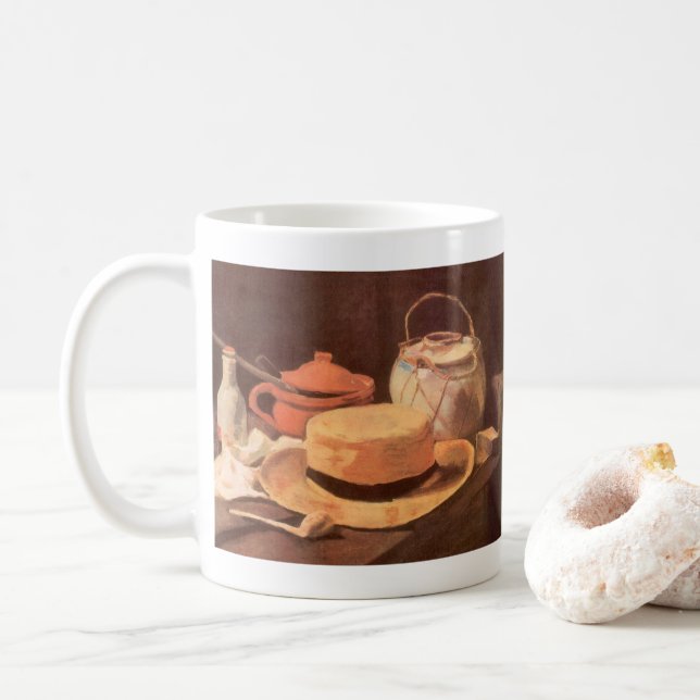 Vincent van Gogh - Still Life w Yellow Straw Hat Coffee Mug (With Donut)