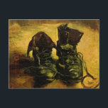 Vincent van Gogh - Still Life with a Pair of Shoes Postcard<br><div class="desc">A Pair of Shoes (1886) by Vincent van Gogh is a vintage Post Impressionism fine art still life painting. A still life of an old pair of peasant shoes or worker boots. About the artist: Vincent Willem van Gogh (1853-1890) was a Post Impressionist painter whose work was most notable for...</div>
