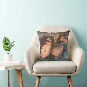 Vincent van Gogh - Still Life with a Pair of Shoes Throw Pillow