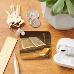 Vincent van Gogh - Still Life with Bible Keychain