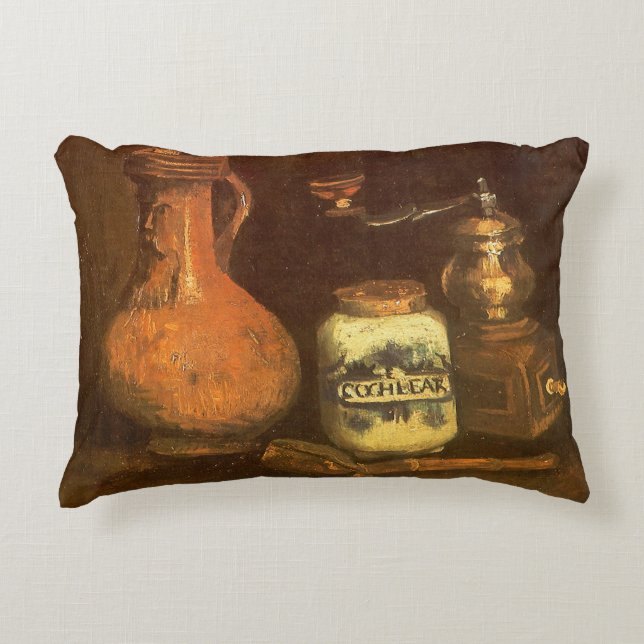 Vincent van Gogh - Still Life with Coffee Mill Accent Pillow (Front)
